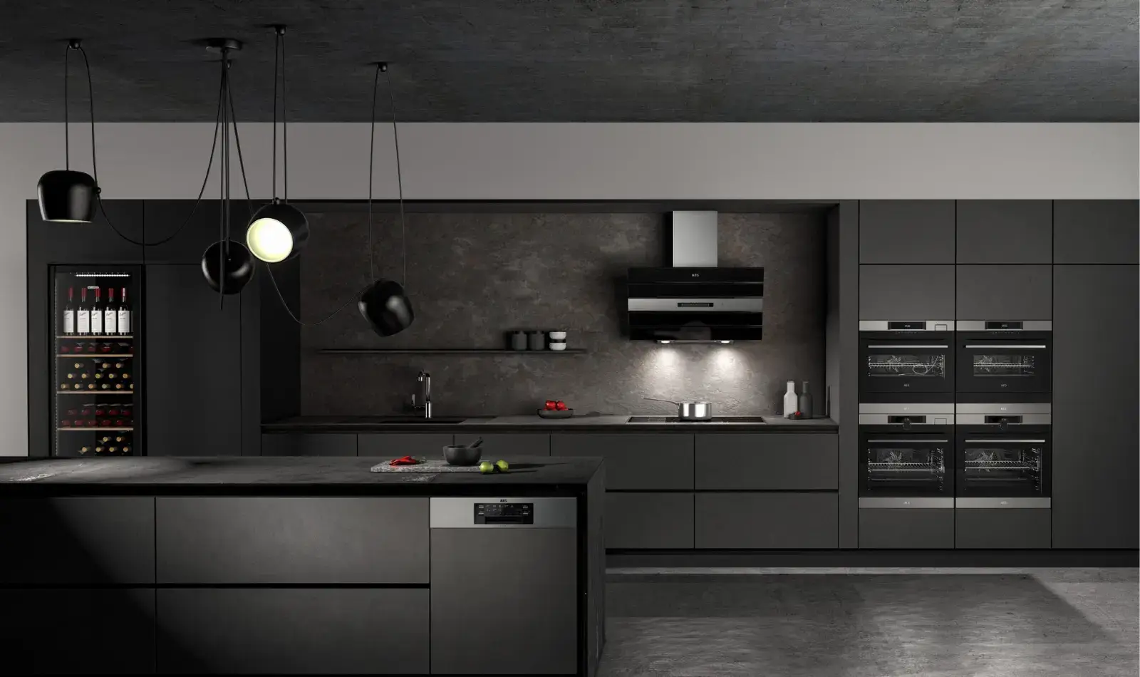 AEG built-in kitchen appliances in a Dubai home